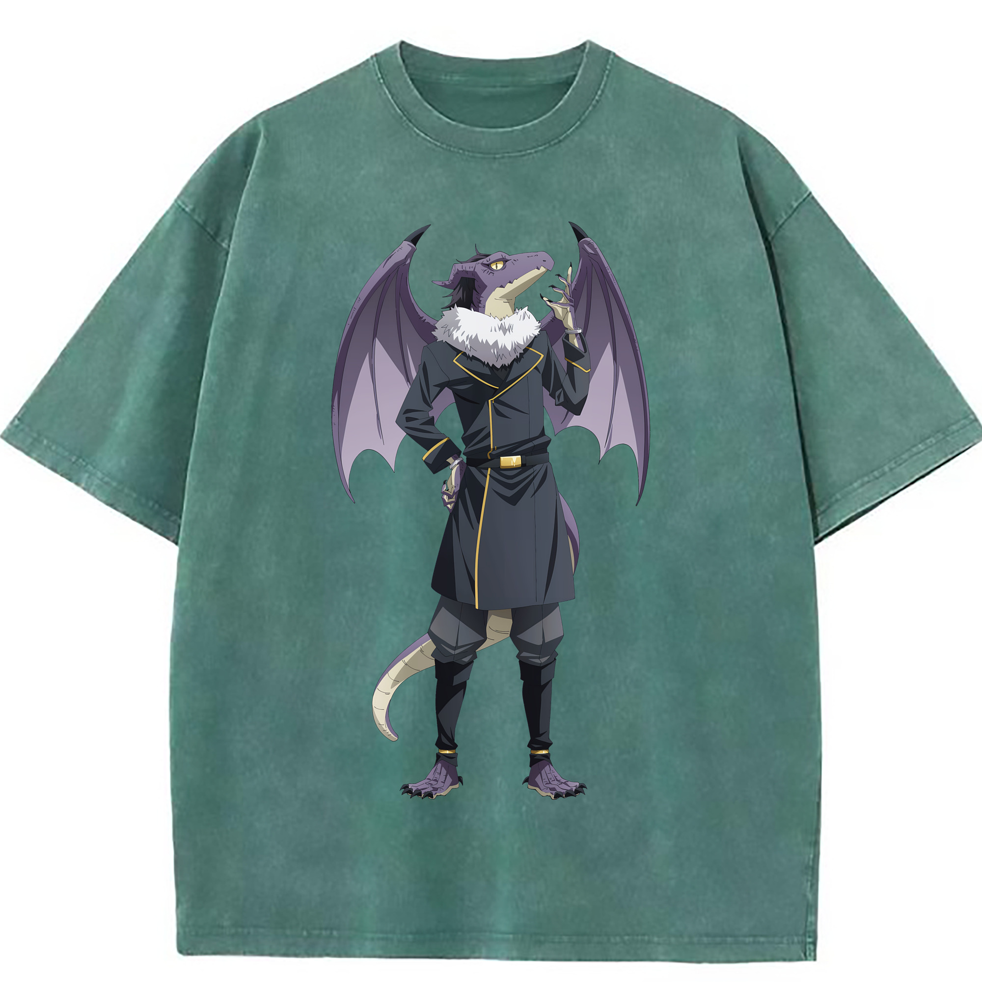 （画像用） 転スラ Regarding Reincarnated to Slime 綿100% ヴィンテージ風 半袖Tシャツ（フロントプリント）